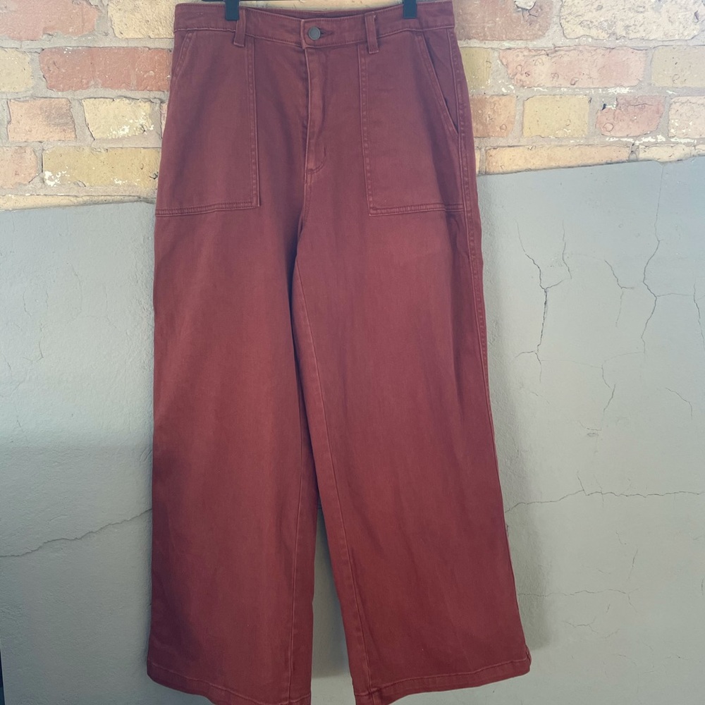 Wide Leg Burnt Red Pants 10L